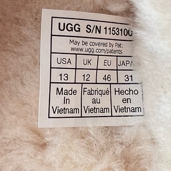 NIB UGG Men’s Tasman Flecked Knit Cream Slippers in size Men’s 13 main image 5